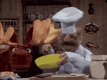 muppet show muppets swedish chef chocolate mousse moose