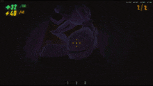 a computer screen with a purple background and the number 32 and 40