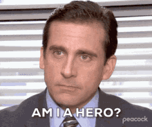 Michael Scott Am Ia Hero GIF - Michael Scott Am Ia Hero Hero GIFs