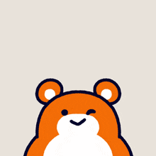 a cartoon bear with a pink heart on its nose and the words love you above it