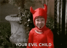 devil evil mean halloween waving