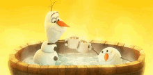 Olaf Hottub GIF - Olaf Hottub Snowman GIFs