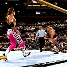 Owen Hart Spinning Heel Kick GIF - Owen Hart Spinning Heel Kick Bret Hart GIFs