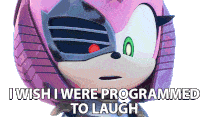 I Wish I Were Programmed To Laugh Metal Amy Sticker - I Wish I Were Programmed To Laugh Metal Amy Sonic Prime Stickers