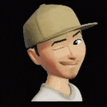a cartoon of a man wearing a baseball cap with flames coming out of his mouth