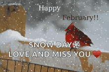 Happy February Snowinf GIF - Happy February Snowinf Winter GIFs