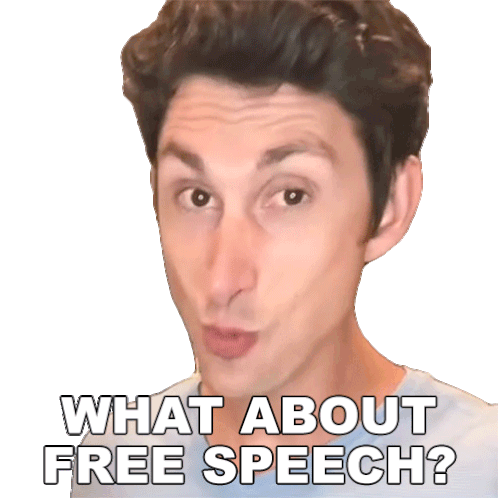 What About Free Speech Maclen Stanley Sticker - What About Free Speech Maclen Stanley The Law Says What Stickers