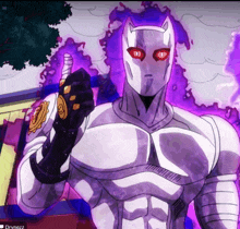a cartoon character giving a thumbs up in front of a purple background that says drynezz