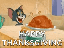 Happy Thanksgiving Tom And Jerry GIF