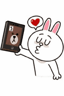 Cony And Brown Bear GIF - Cony And Brown Bear Rabbit GIFs
