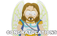 Congratulations Archangel Michael Sticker - Congratulations Archangel Michael South Park Stickers