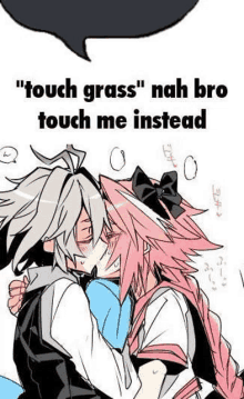 Touch Grass Speech Bubble GIF