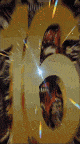 a painting of a butterfly with a glowing light coming out of it 's mouth
