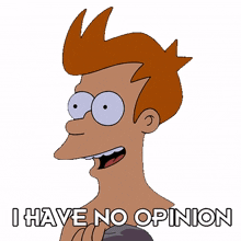 i have no opinion fry futurama head empty no thoughts i have nothing to say