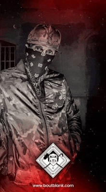 a man wearing a bandana and a hat .