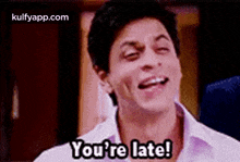 you%27re late! shah rukh khan face person human