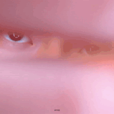 a close up of a person 's eyes with a pink background and the name annejj on the bottom