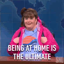 Being At Home Is The Ultimate Vacation Carrie Krum GIF - Being At Home Is The Ultimate Vacation Carrie Krum Aidy Bryant GIFs
