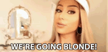 We Are Going Blonde Blonde Wig GIF - We Are Going Blonde Blonde Blonde Wig GIFs