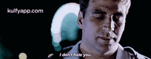 a man says i don 't hate you in a dark room