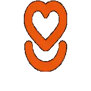 a cartoon drawing of a heart with the letter g behind it