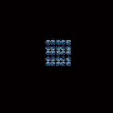 a bunch of blue circles with the words mks on them