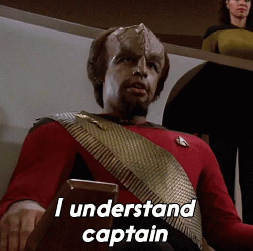 I Understand Captain Worf GIF - I Understand Captain Worf Star Trek GIFs