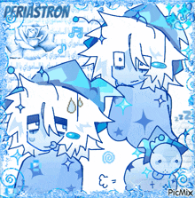 a drawing of a person with periastron written on the top