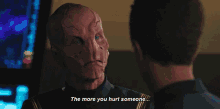 The More You Hurt Someone The Less Helpful They Become Michael Burnham GIF - The More You Hurt Someone The Less Helpful They Become Michael Burnham Commander Saru GIFs