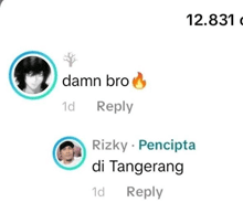 a screenshot of a conversation between two people , one of whom is named rizky .