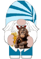 Gnome Monkey Sticker - Gnome Monkey Stickers