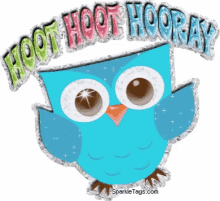 hooray hoot hoot hooray owl glitter