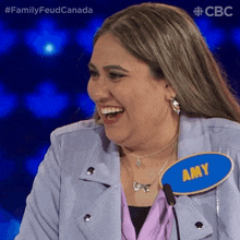 Laughing Amy GIF - Laughing Amy Family Feud Canada GIFs
