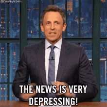 Seth Meyers The News Is Very Depressing GIF - Seth Meyers The News Is Very Depressing Sad GIFs