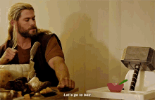 Thor Lets Go To Bed GIF - Thor Lets Go To Bed Mjolnir GIFs