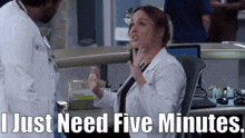 Greys Anatomy Jo Wilson GIF - Greys Anatomy Jo Wilson I Just Need Five Minutes GIFs