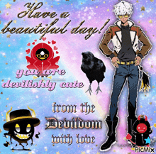 a greeting card says have a beautiful day