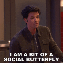 I Am A Bit Of A Social Butterfly Freddie Benson GIF - I Am A Bit Of A Social Butterfly Freddie Benson Nathan Kress GIFs