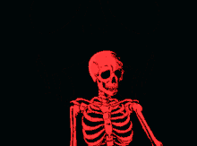 skeleton laugh zoom in loop