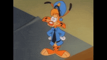 a cartoon character wearing a police uniform and tie