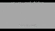 a man is talking on a cell phone with the words " hop on ow2 " written below him