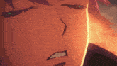 a close up of a person 's face with a purple hair
