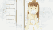 Anime Sips Tea GIF - Anime Sips Tea Son GIFs