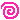 a pixel art illustration of a pink and purple spiral .