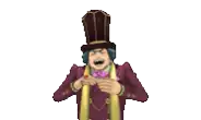 a pixel art of a man wearing a top hat and a scarf .