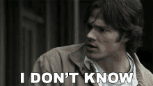 I Dont Know Sam Winchester GIF - I Dont Know Sam Winchester Jared Padalecki GIFs