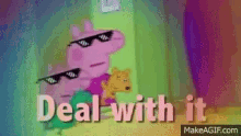 Peppa Pig Deal With It GIF