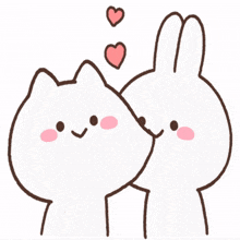 bunny adorable kitty kiss pets