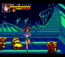 a girl in a video game with the number 2 on the screen