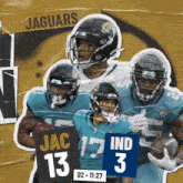 a collage of jaguars players including jac 13
